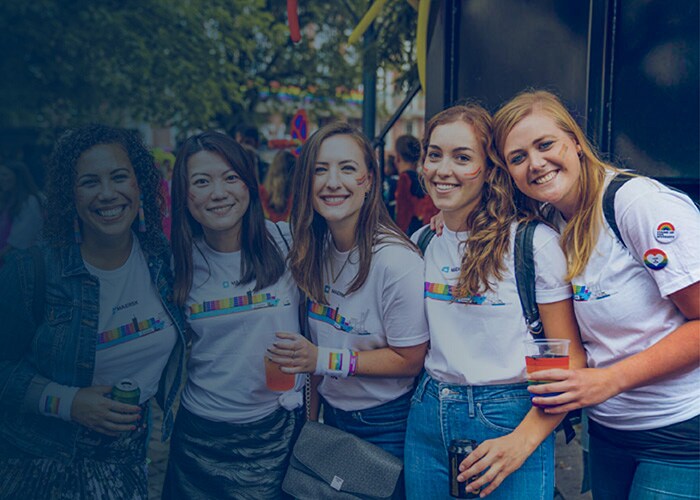 Five girls posing for a picture