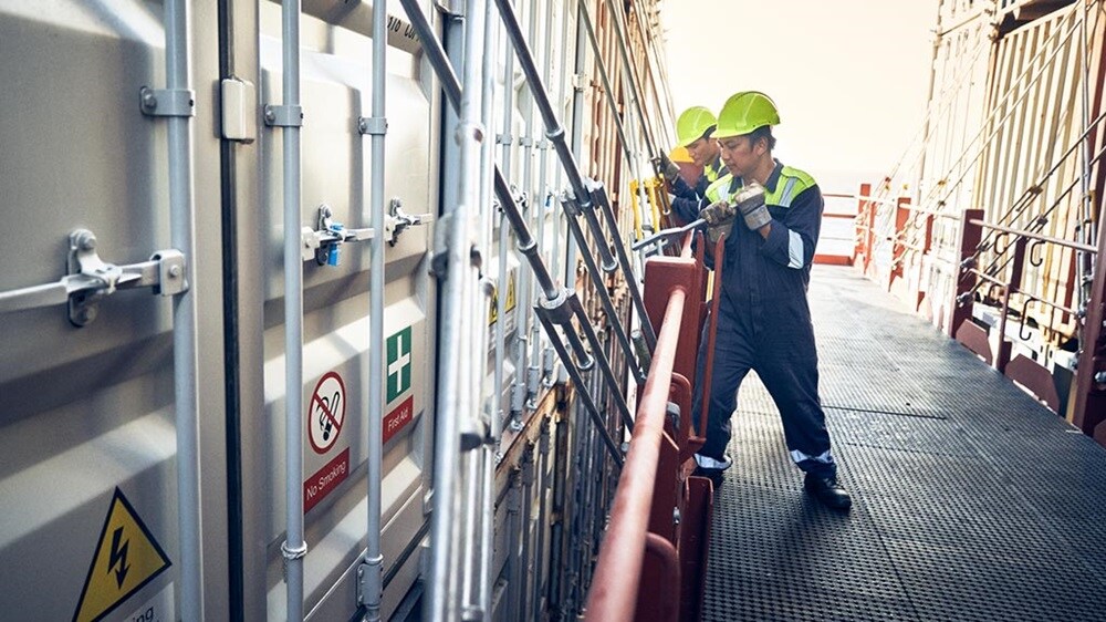 Laura Mærsk en su primera travesía de Shanghái a Singapur