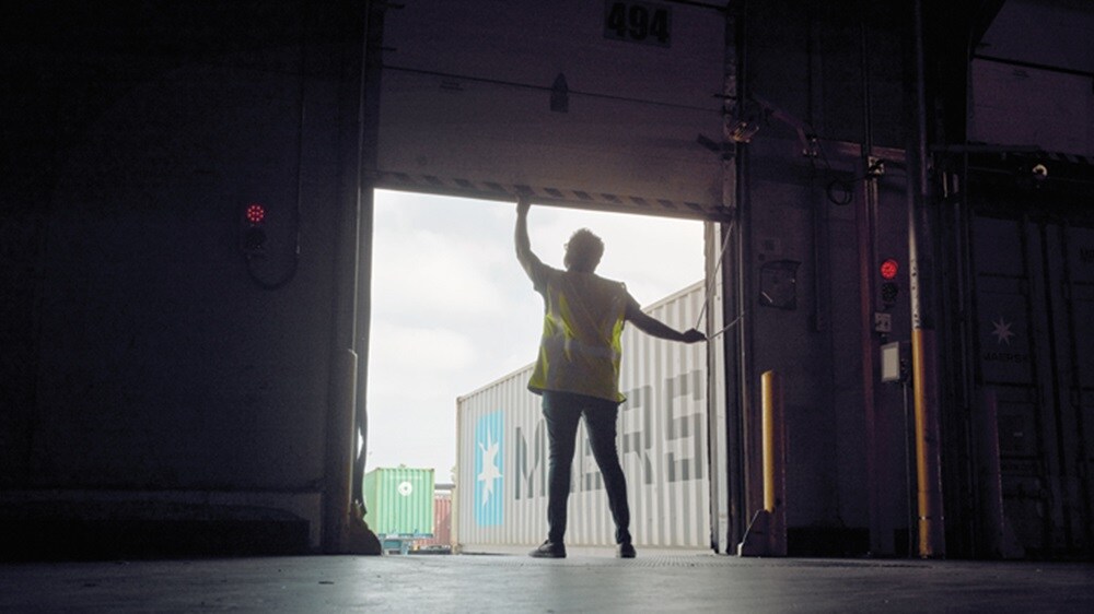 Mining logistics - An employee at the Maersk warehousing and distribution centre in Africa.