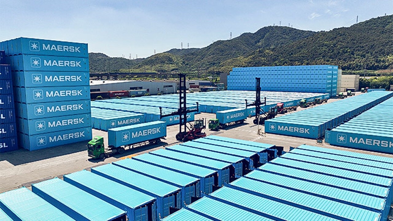 Maersk blue containers