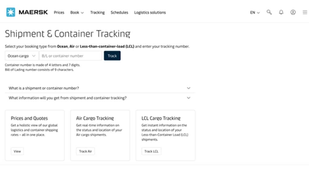 container tracking