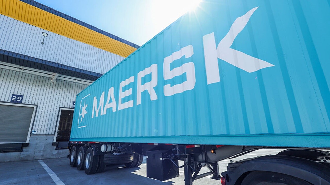 Maersk blue truck