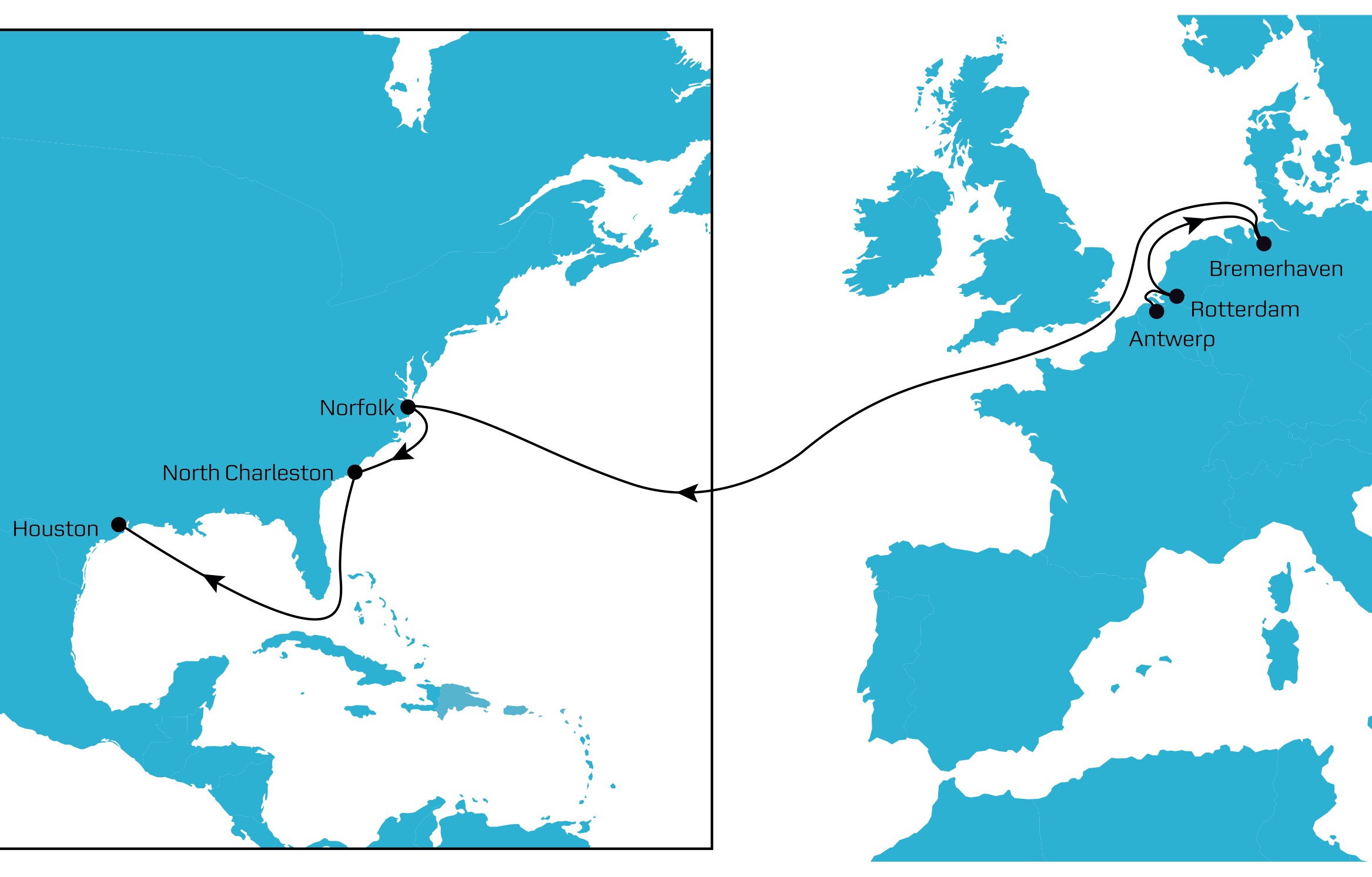 TA1 Westbound Map