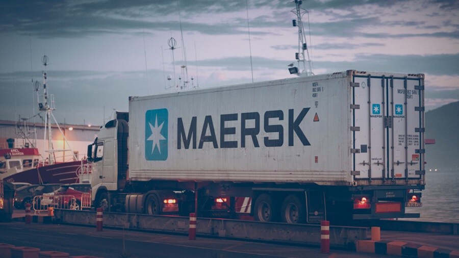 Truck with Maersk logo