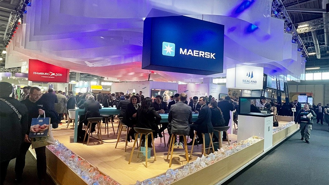 Lideranças da Maersk, Sealand e Hambursud no evento da Fruit Logistica
