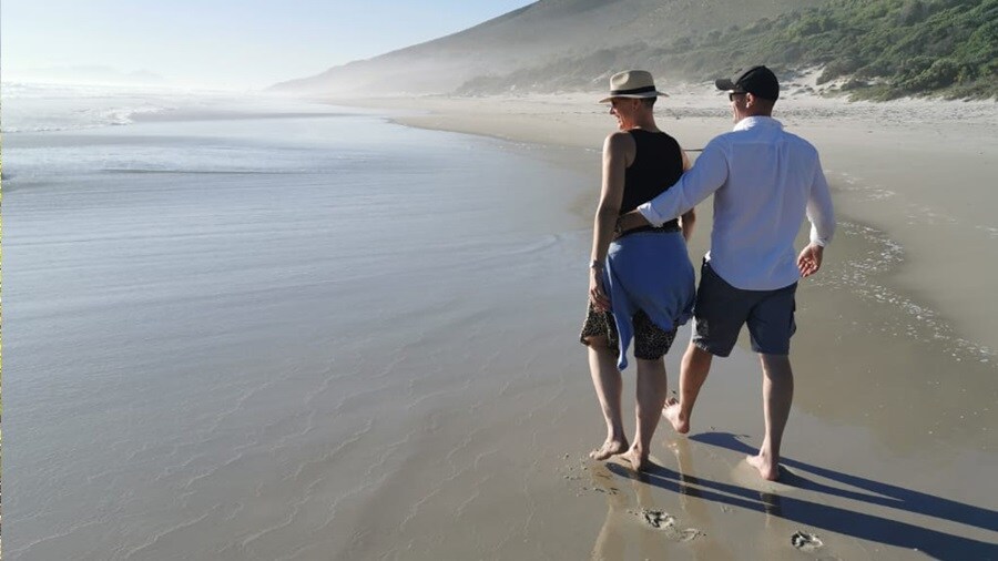 People walking at beach