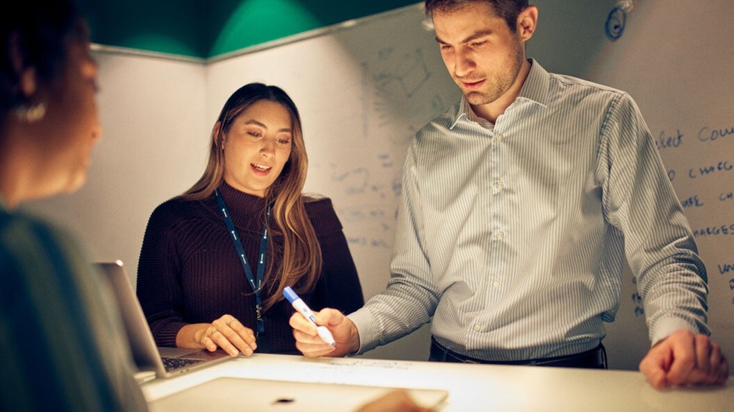 Maersk tech employees in discussion
