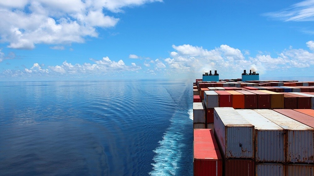 Maersk ship at the ocean