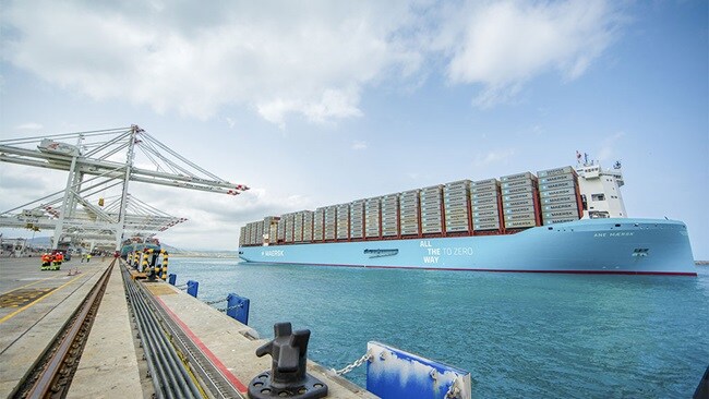 Anne Maersk arriving at Tangier