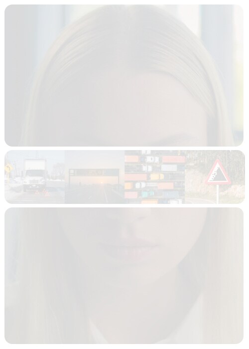 Risk management concept showing disruptions including truck breakdown, highway closure, volcanic eruption, and protest.