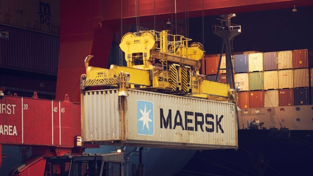 Containerumschlag an einem Hafenterminal